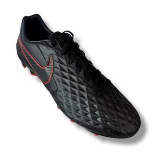 Nike Legend 8 Pro FG Soccer Cleats Men's Black Chili Red AT6133-060 Sz 10 New